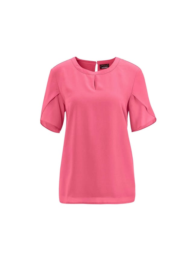 Короткий размер: блузка с интересным решением рукавов. Goldner, розовый
Короткий размер: блузка с интересным решением рукавов. Goldner, розовый