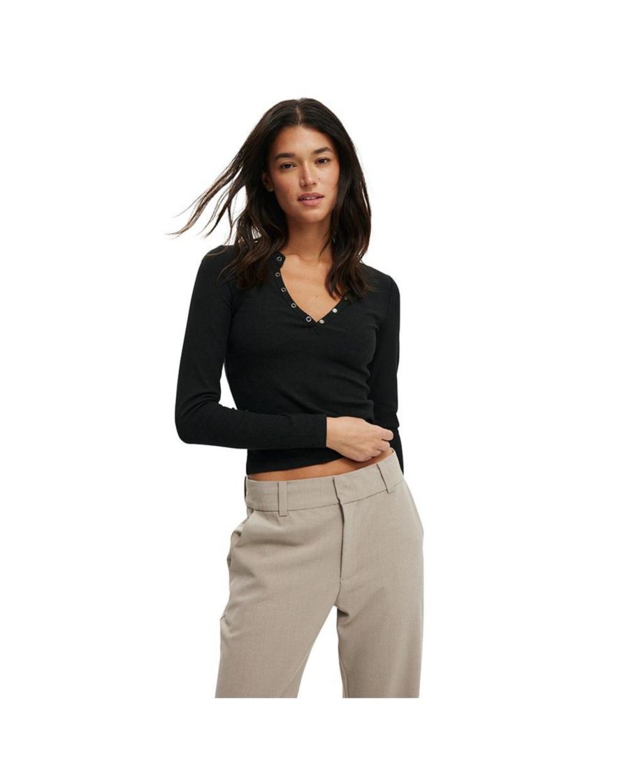 Женская футболка-поло Ryan Henley с длинным рукавом COTTON ON, Black
Женская футболка-поло Ryan Henley с длинным рукавом COTTON ON, Black