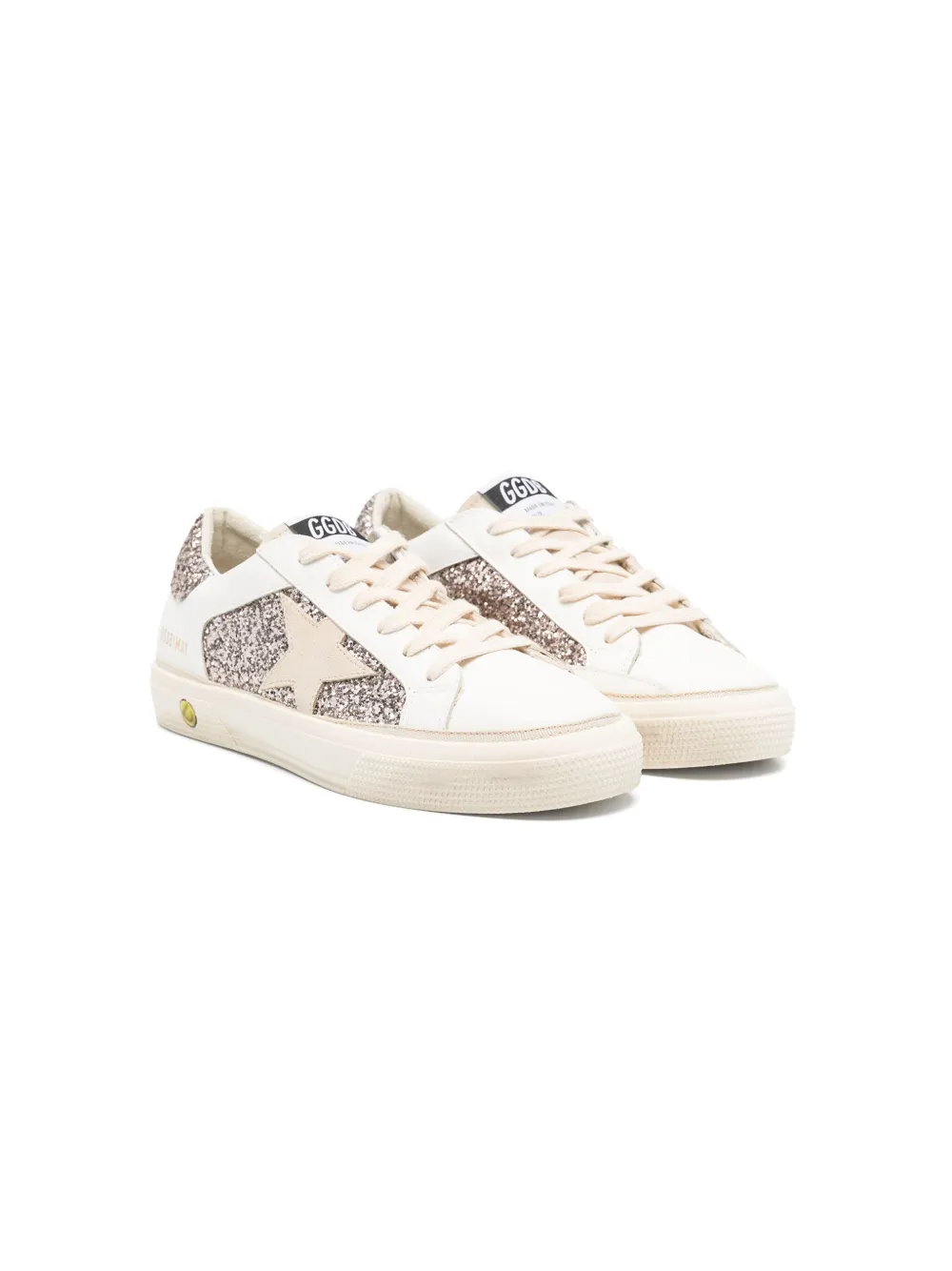 Кеды May с блестками Golden Goose Kids, белый
Кеды May с блестками Golden Goose Kids, белый