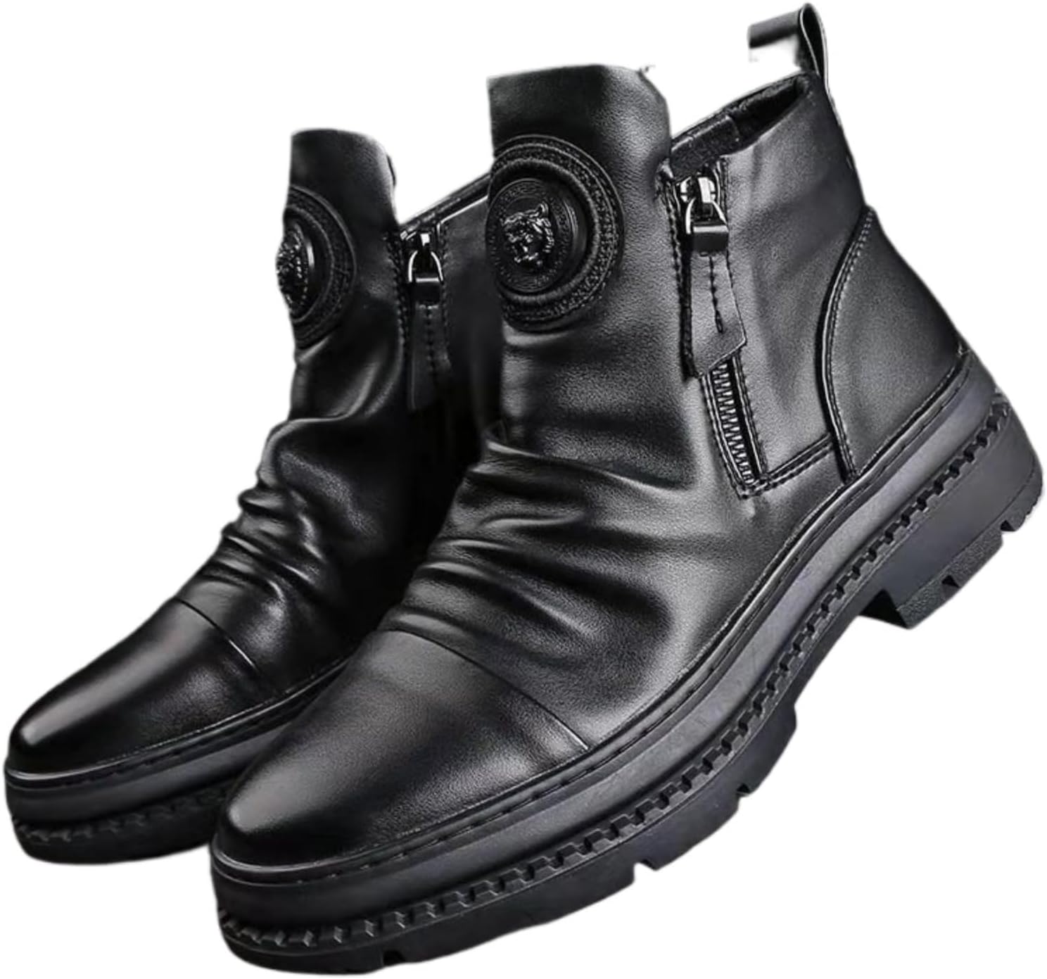 Мужские высокие ботинки оксфорды с боковой молнией, ботильоны на толстом каблуке, лакированная кожа, повседневные ботинки для мужчин Azttoztto, черный
Мужские высокие ботинки оксфорды с боковой молнией, ботильоны на толстом каблуке, лакированная кожа, повседневные ботинки для мужчин Azttoztto, черный