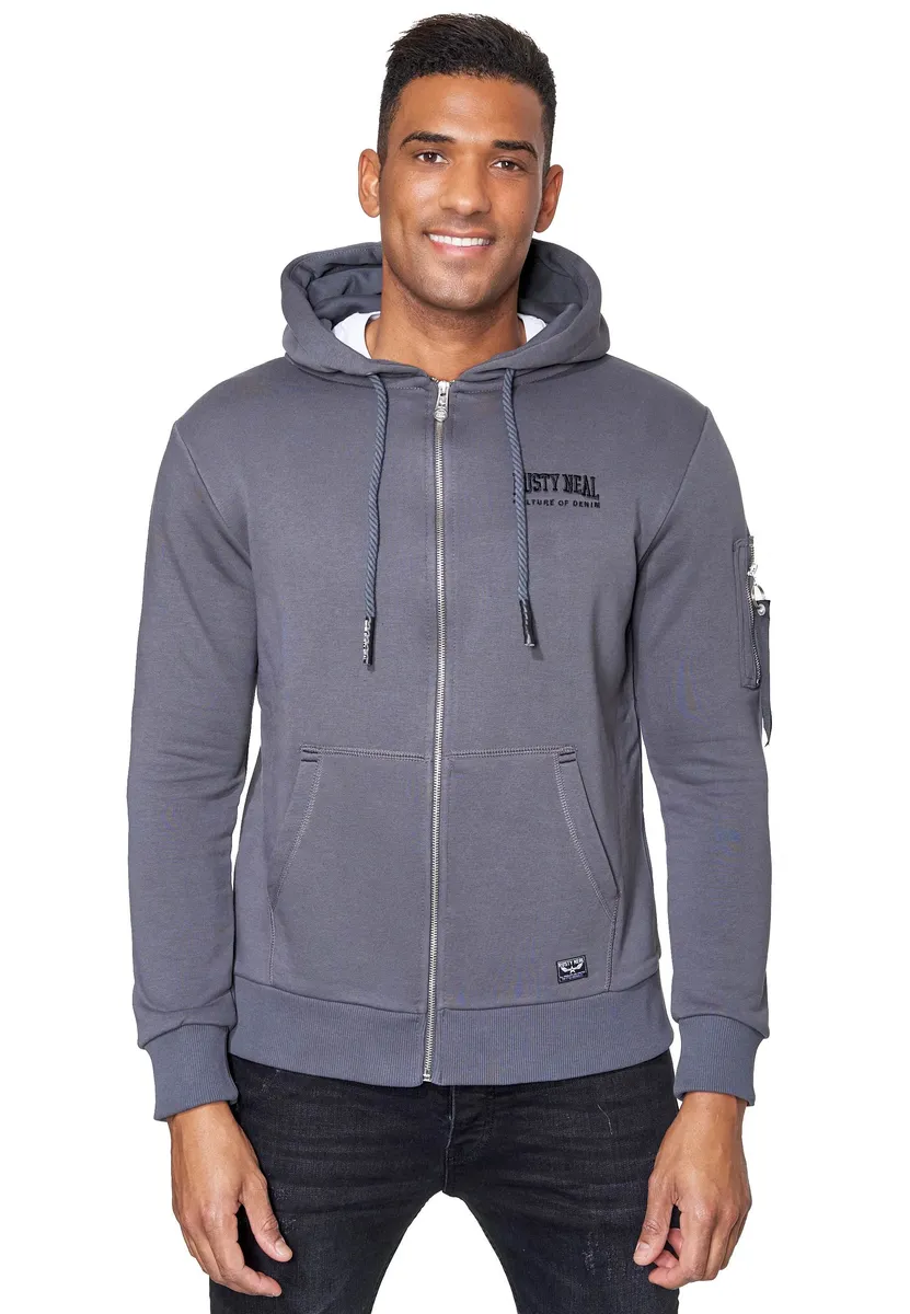 Толстовка Rusty Neal со стильным карманом на рукаве, антрацит
Толстовка Rusty Neal со стильным карманом на рукаве, антрацит