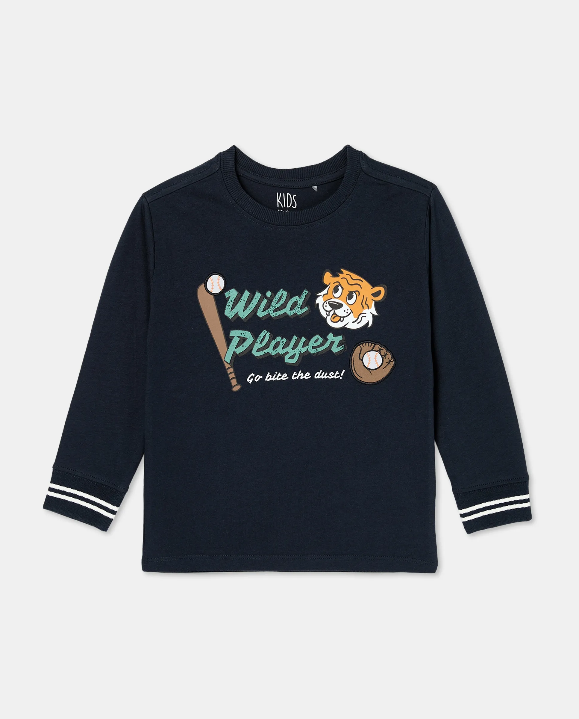 Длинный рукав футболка с детскими нашивками Kids El Corte Inglés, синий 
Длинный рукав футболка с детскими нашивками Kids El Corte Inglés, синий