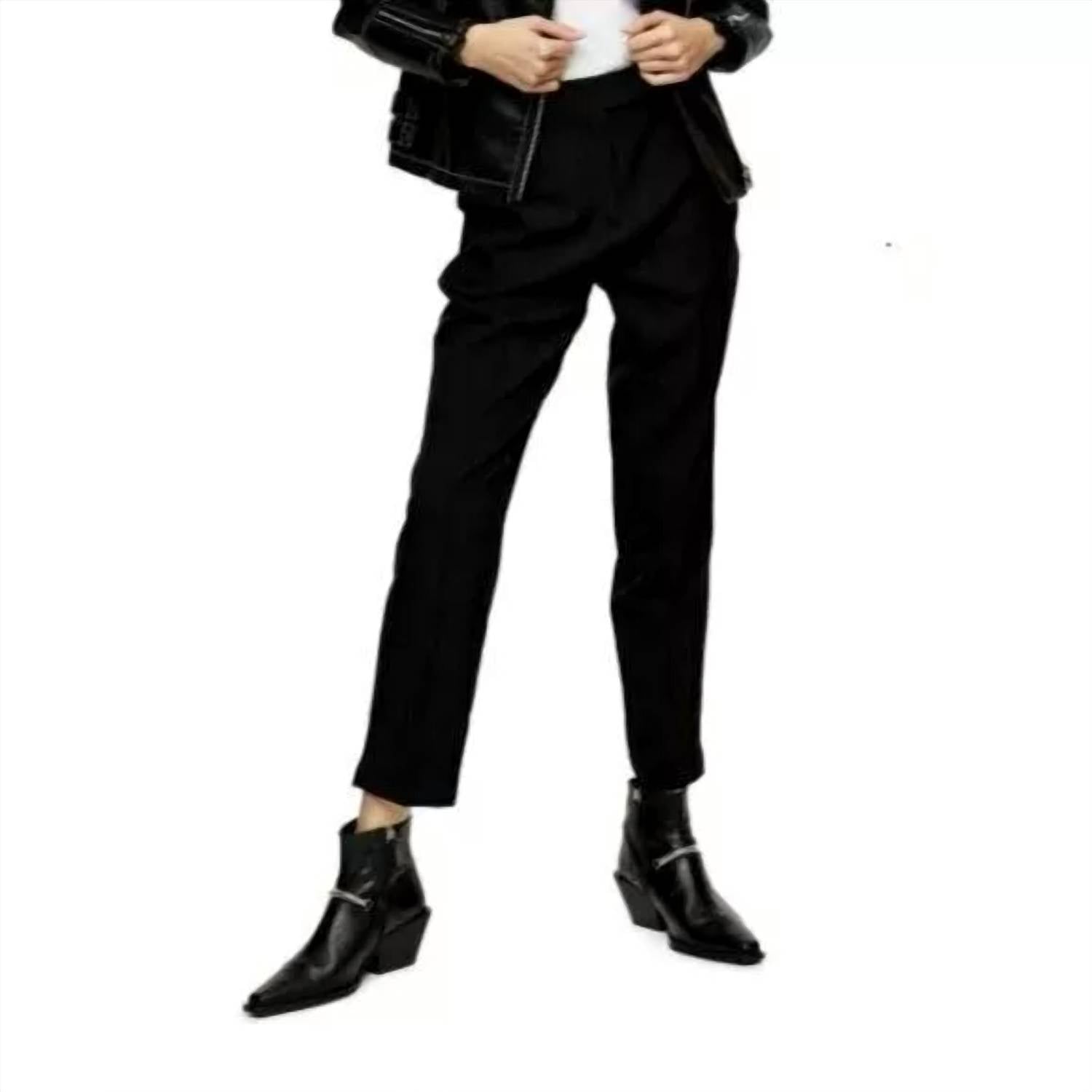 Укороченные прямые брюки черного цвета Topshop
Укороченные прямые брюки черного цвета Topshop