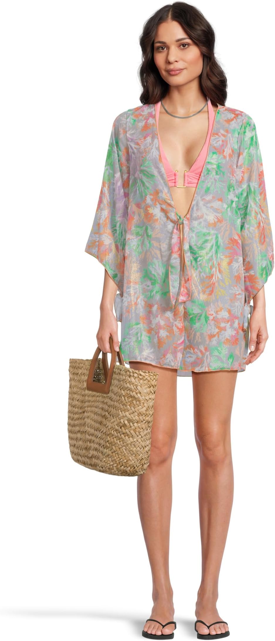 Женская туника из прозрачного шифона цвета кораллового рифа BECCA, Mutlicolor
Женская туника из прозрачного шифона цвета кораллового рифа BECCA, Mutlicolor