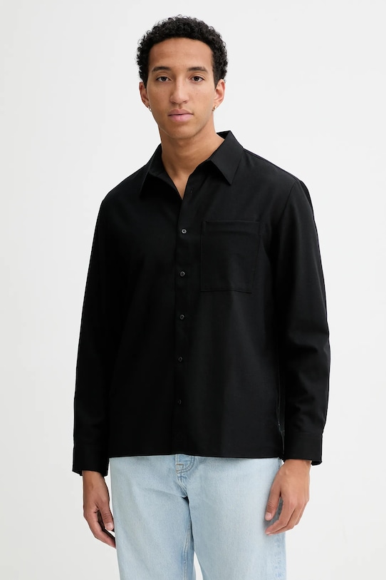 Рубашка из смесовой шерсти Calvin Klein, черный
Рубашка из смесовой шерсти Calvin Klein, черный