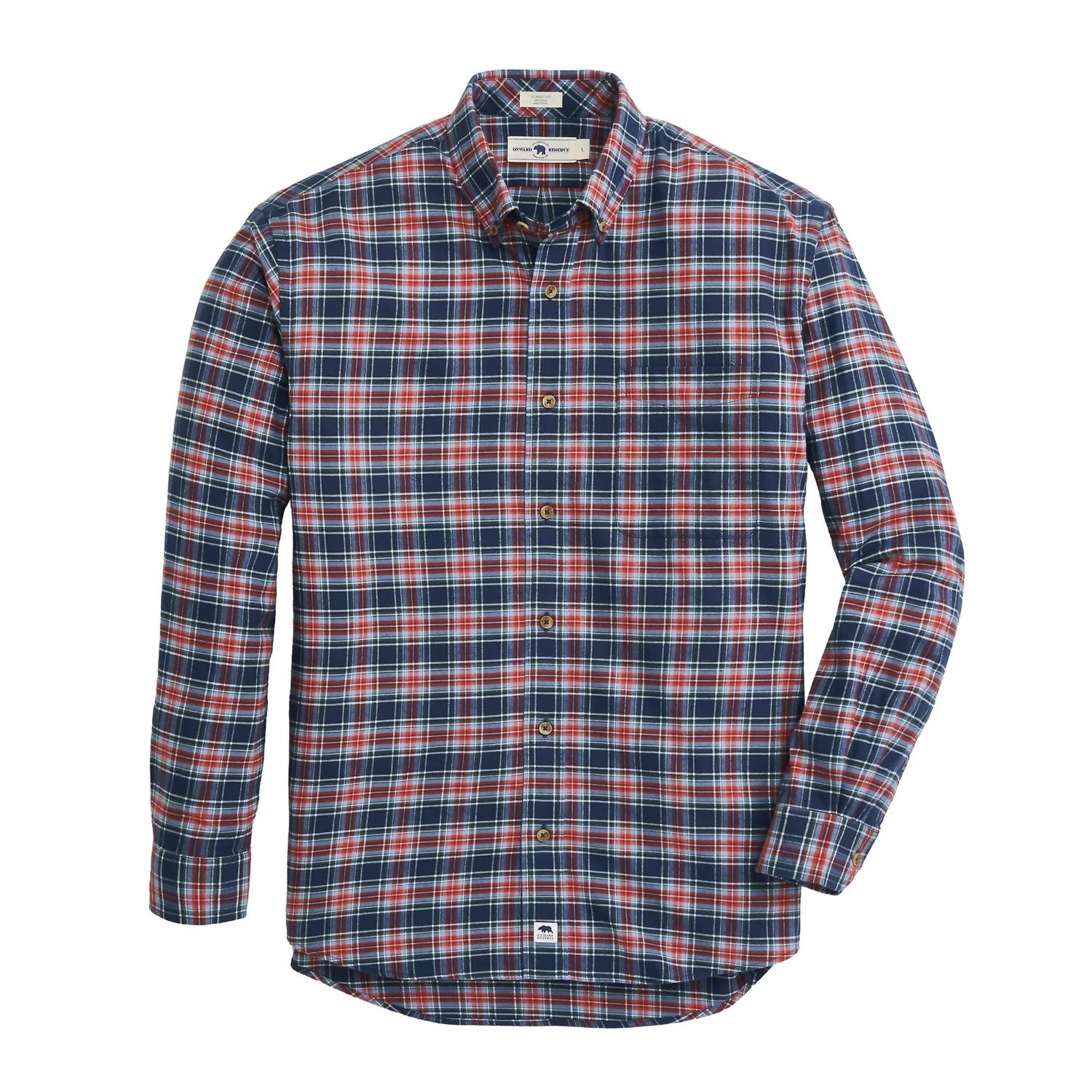 Мужская рубашка Ballater Featherlight Flannel Shirt темно-синего/красного цвета ONWARD RESERVE
Мужская рубашка Ballater Featherlight Flannel Shirt темно-синего/красного цвета ONWARD RESERVE