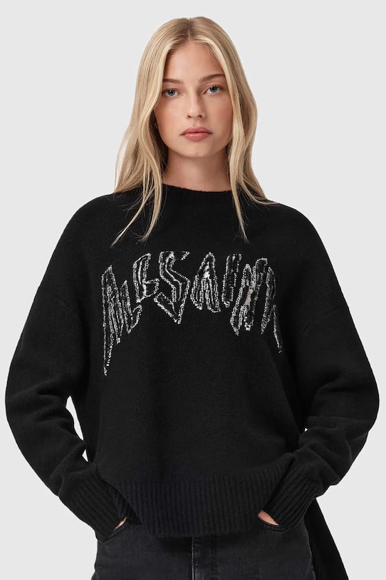 Свитер из шерстяной смеси AllSaints, черный
Свитер из шерстяной смеси AllSaints, черный