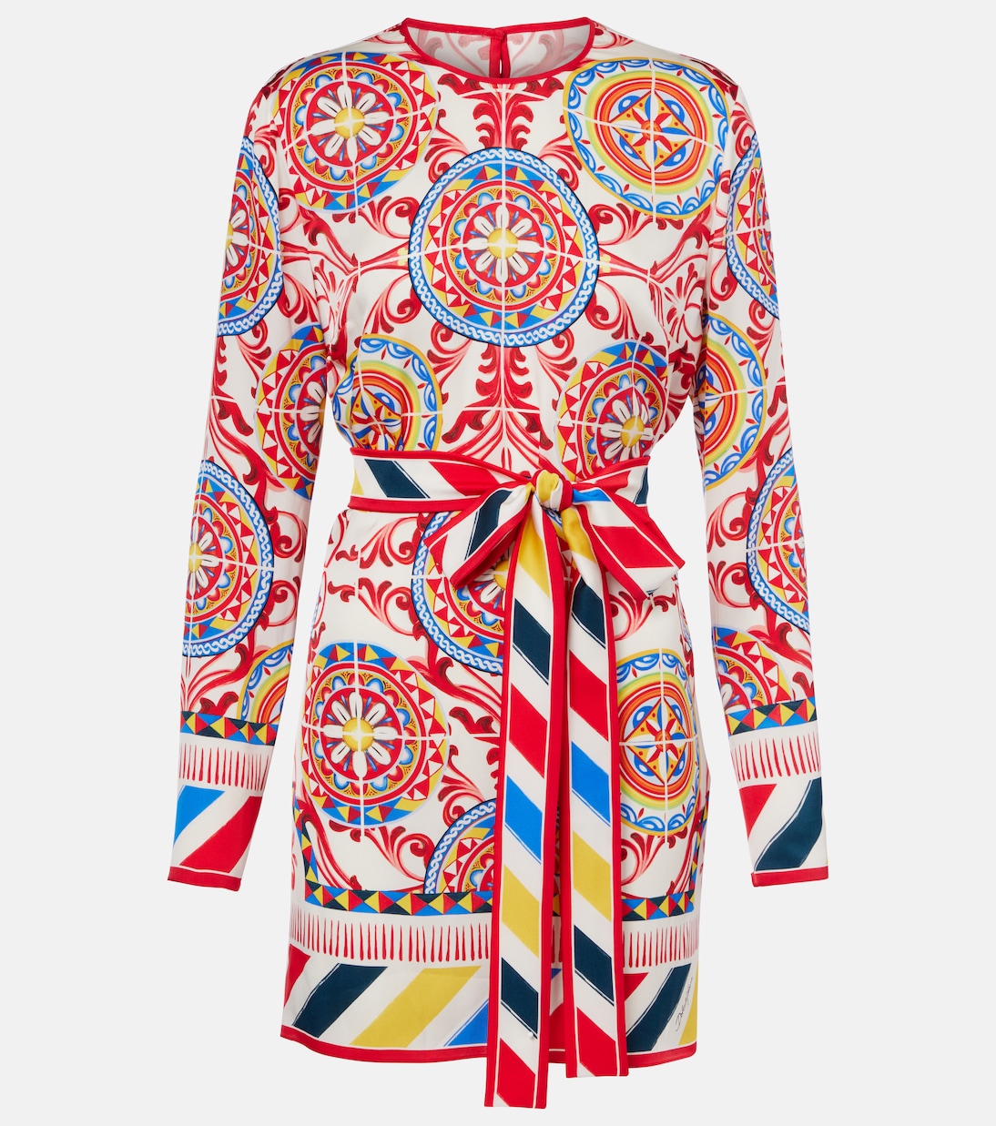 Шелковый топ с принтом и поясом Dolce&Gabbana, разноцветный
Шелковый топ с принтом и поясом Dolce&Gabbana, разноцветный