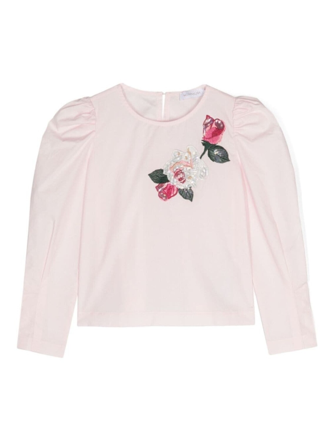 Monnalisa хлопковая блузка с вышитыми розами, розовый
Monnalisa хлопковая блузка с вышитыми розами, розовый