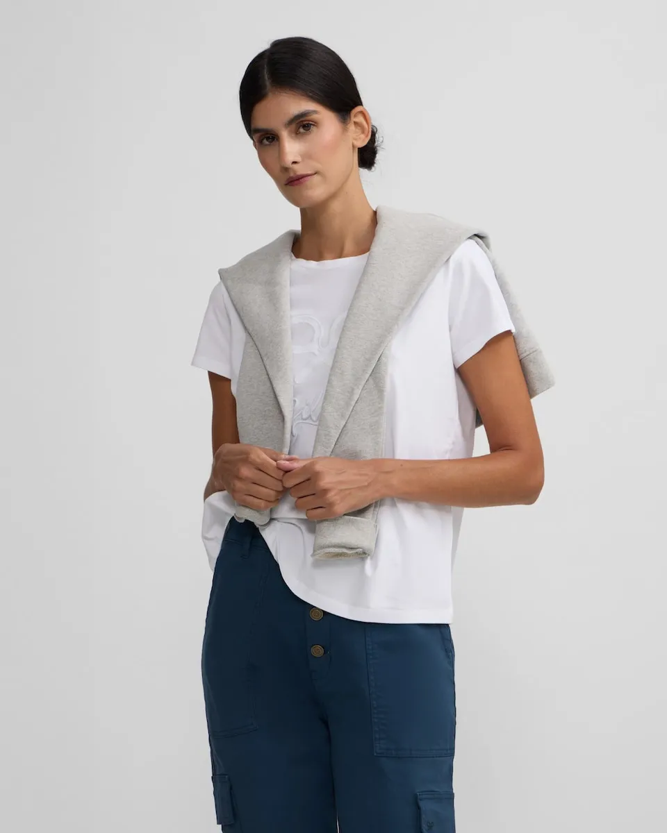 Классическая женская футболка с логотипом в 3D Silbon, белый
Классическая женская футболка с логотипом в 3D Silbon, белый