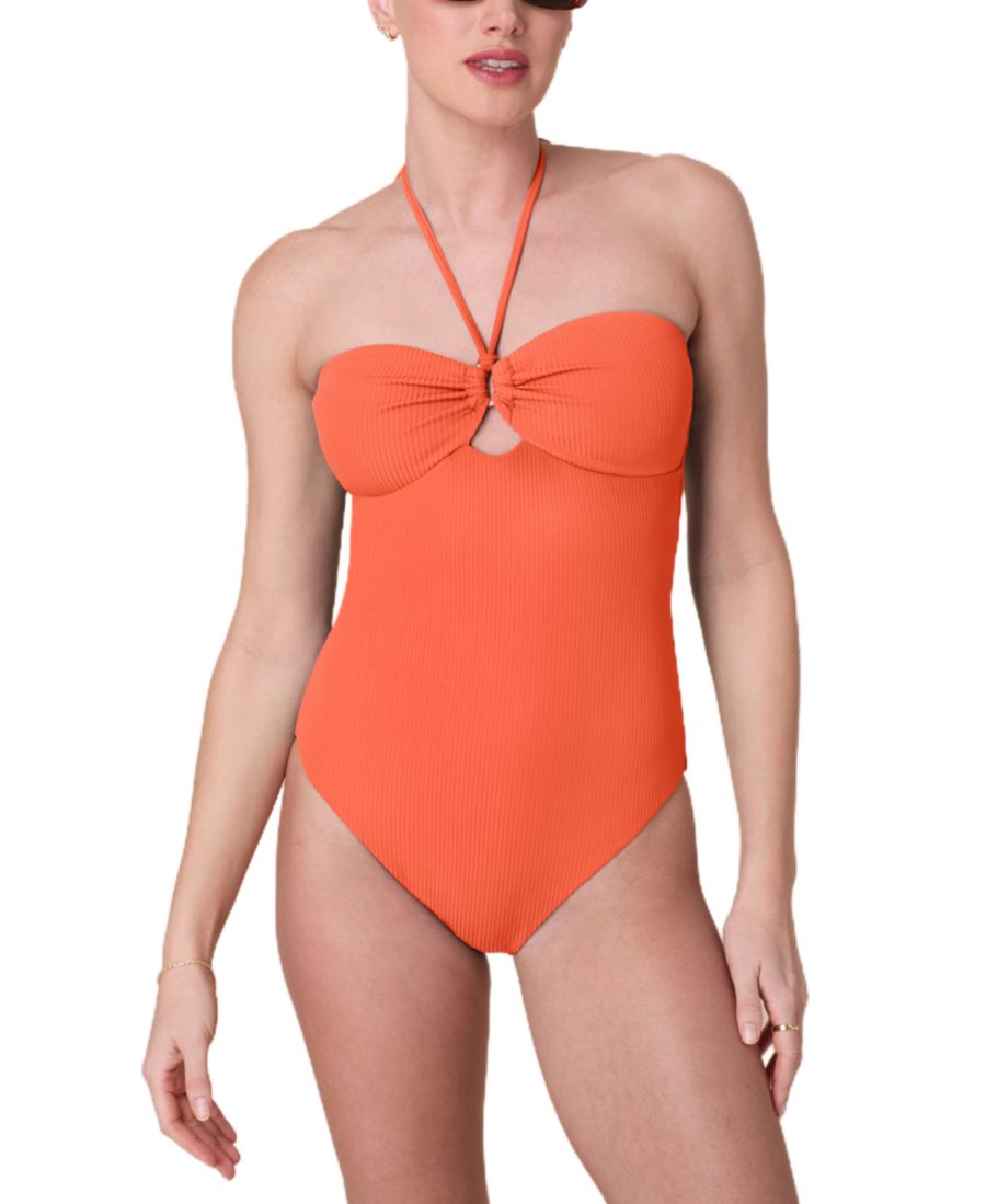 Женский слитный купальник The Zoe с завязками на шее и ребристой текстурой Andie, Vermillion
Женский слитный купальник The Zoe с завязками на шее и ребристой текстурой Andie, Vermillion