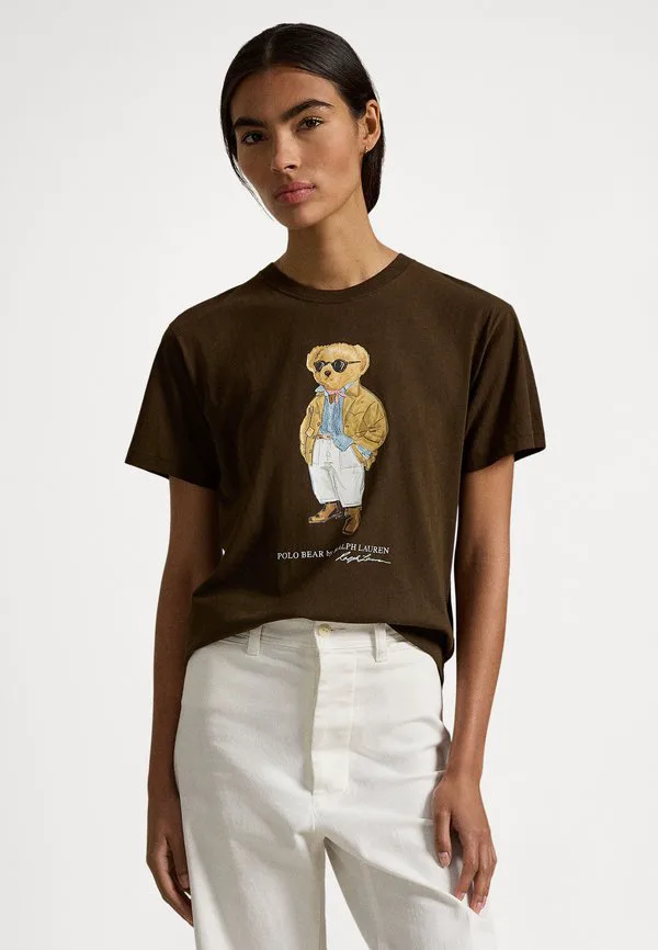 Футболка из хлопкового трикотажа с принтом в виде медведя поло. Polo Ralph Lauren, Dark Brown, Коричневый, Футболка из хлопкового трикотажа с принтом в виде медведя поло. Polo Ralph Lauren, Dark Brown
Футболка из хлопкового трикотажа с принтом в виде медведя поло. Polo Ralph Lauren, Dark Brown, Коричневый, Футболка из хлопкового трикотажа с принтом в виде медведя поло. Polo Ralph Lauren, Dark Brown