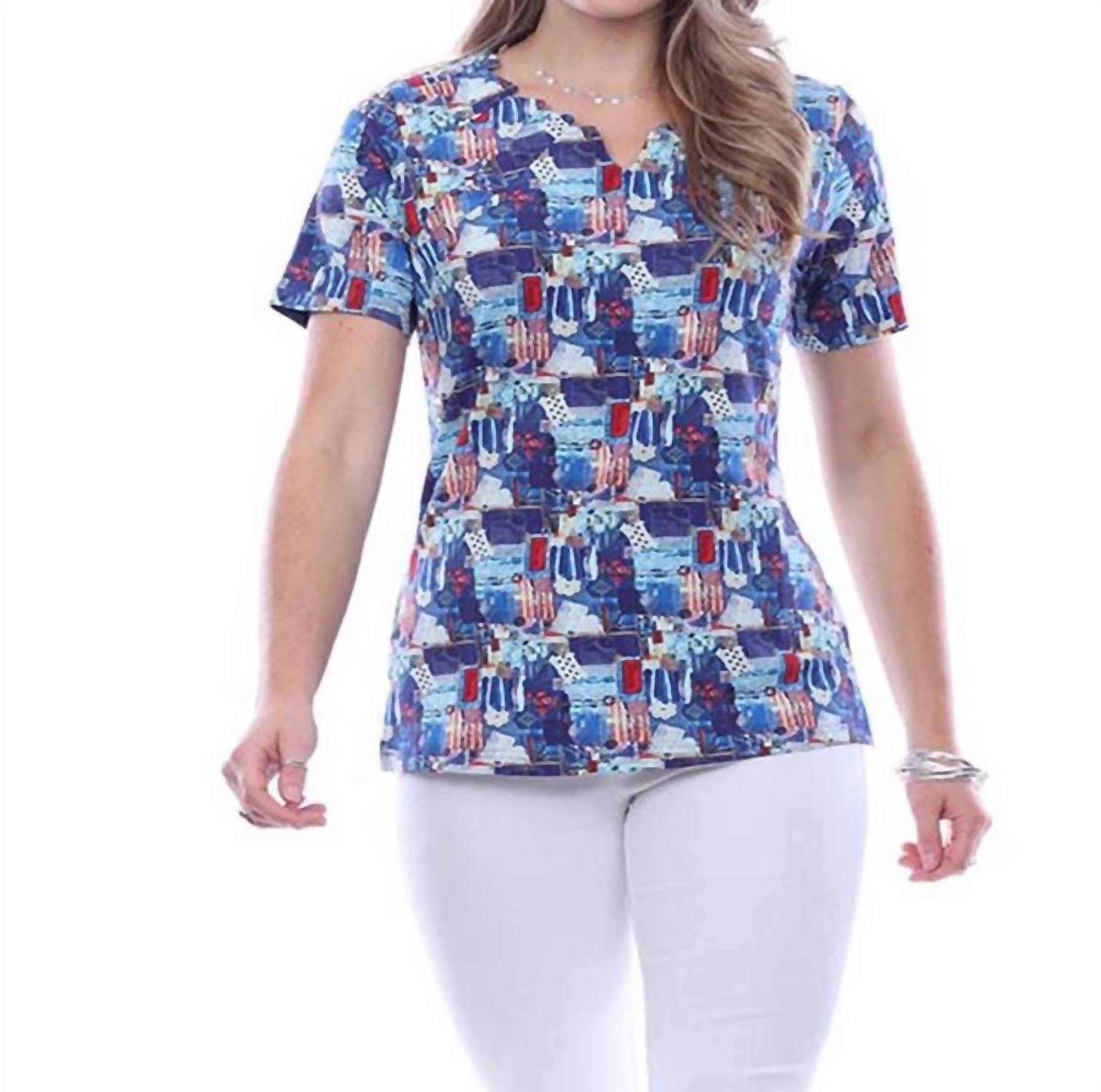 Кейси Зиг Заг Топ в Мульти Parsley & Sage 
Кейси Зиг Заг Топ в Мульти Parsley & Sage