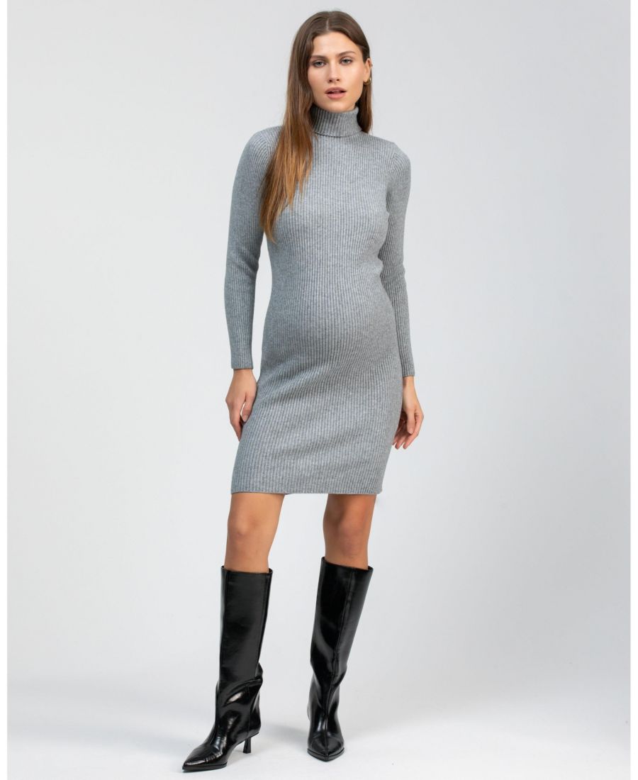 Мини-платье для беременных Celeste с высоким воротником в рубчик, облегающее фигуру PIETRO BRUNELLI MATERNITY, Grey
Мини-платье для беременных Celeste с высоким воротником в рубчик, облегающее фигуру PIETRO BRUNELLI MATERNITY, Grey