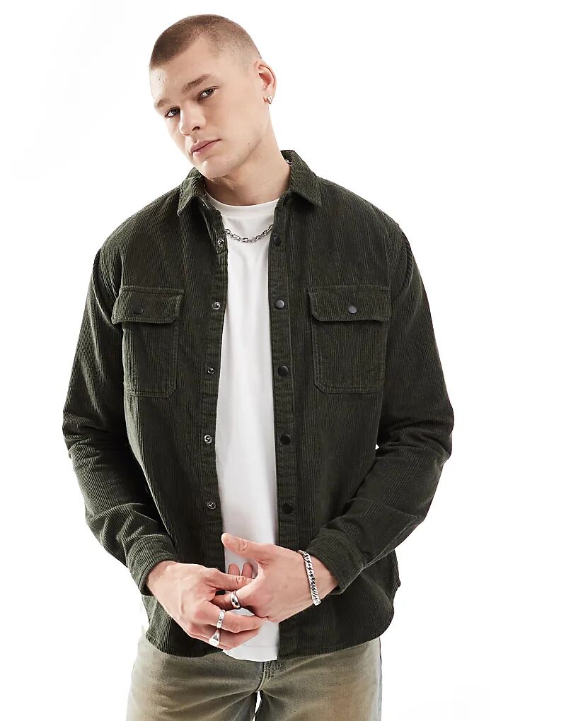 Вельветовая рубашка с кнопками зеленого цвета ASOS DESIGN
Вельветовая рубашка с кнопками зеленого цвета ASOS DESIGN