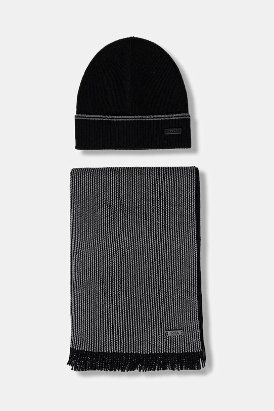 Шапка и шарф с шерстью Boss, черный
Шапка и шарф с шерстью Boss, черный