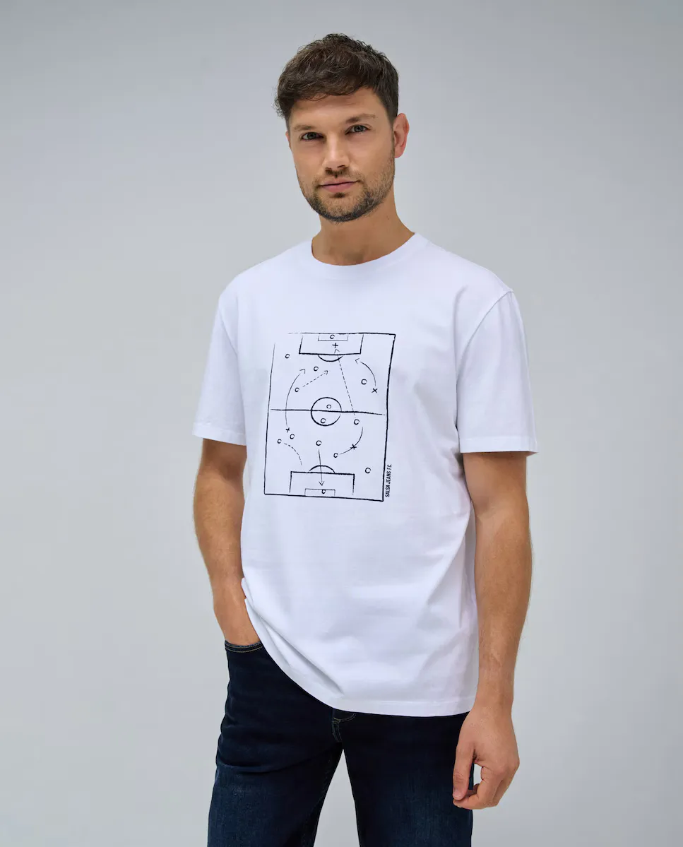 Мужская белая футболка с коротким рукавом Salsa Jeans, белый
Мужская белая футболка с коротким рукавом Salsa Jeans, белый