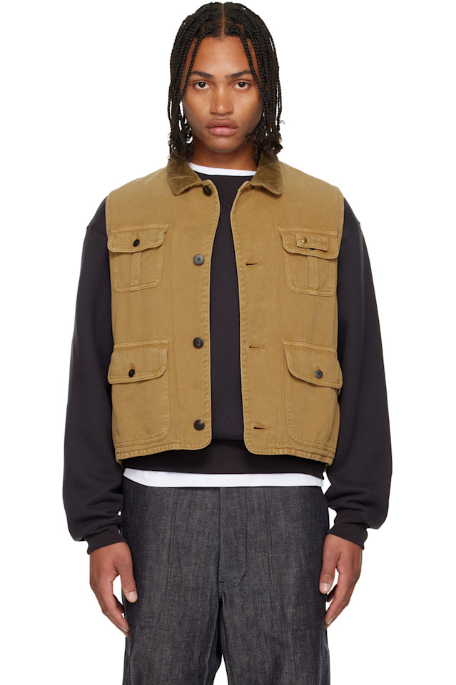 Visvim Бежевый охотничий джинсовый жилет
Visvim Бежевый охотничий джинсовый жилет