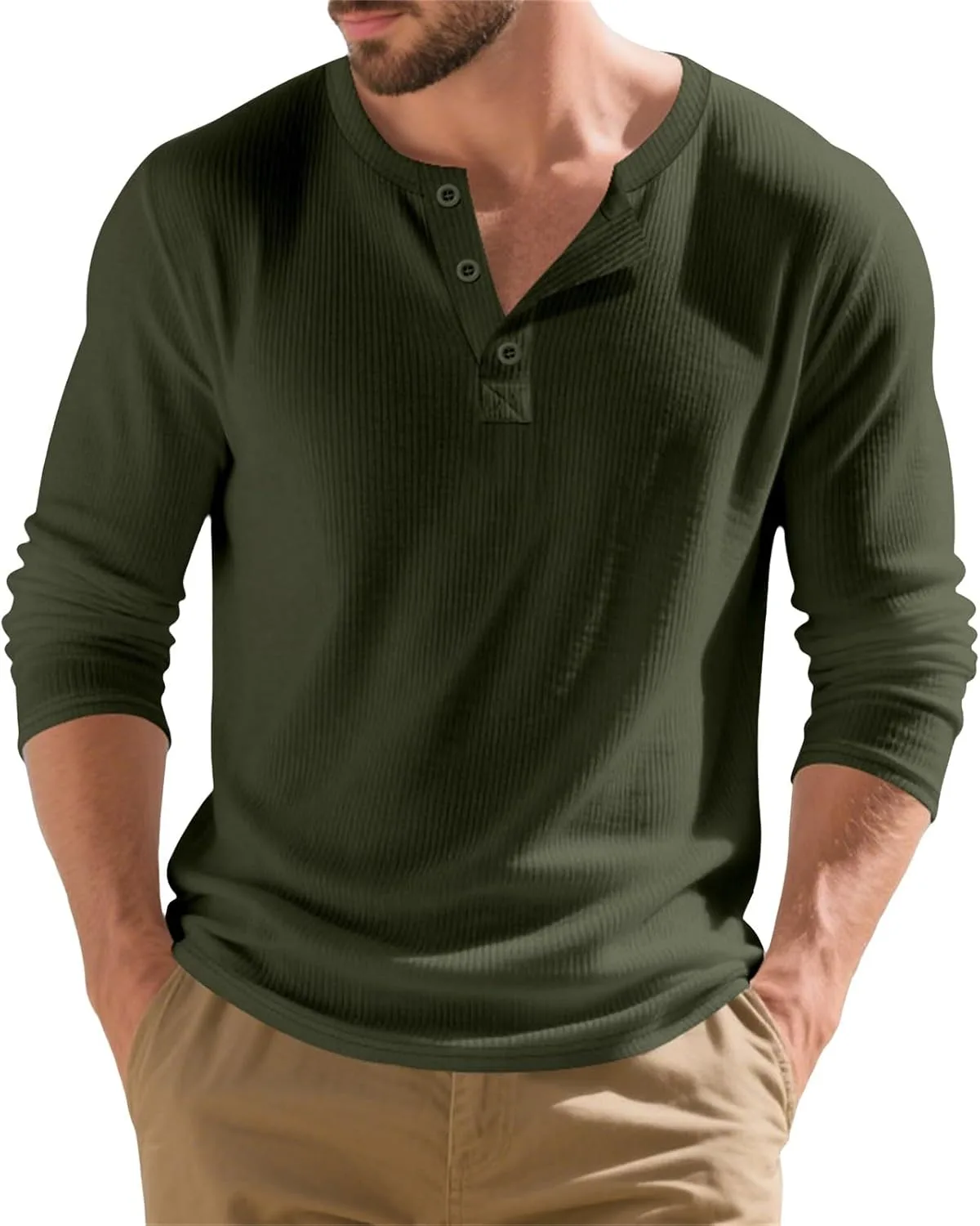 Мужская футболка Henley с длинным рукавом Slim Fitted для спорта и отдыха
Мужская футболка Henley с длинным рукавом Slim Fitted для спорта и отдыха