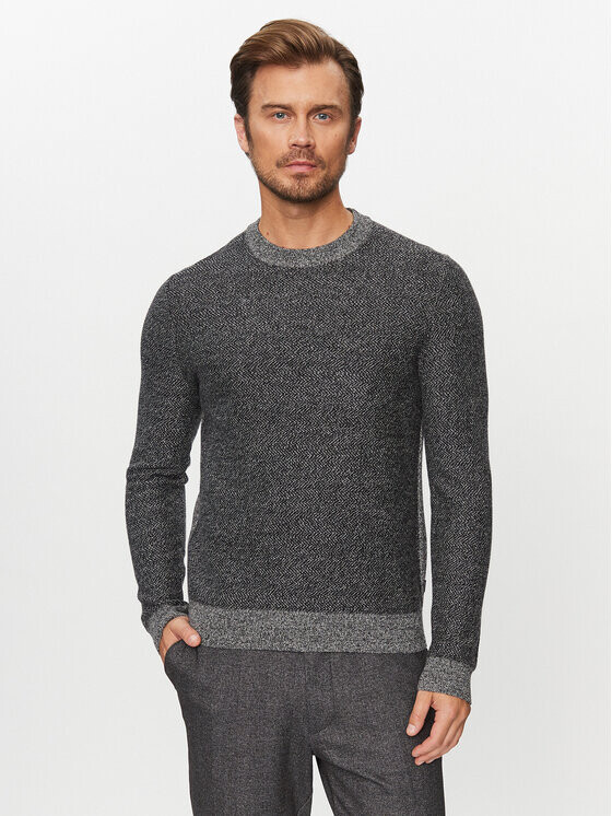 Свитер обычного кроя Boss, черный 
Свитер обычного кроя Boss, черный