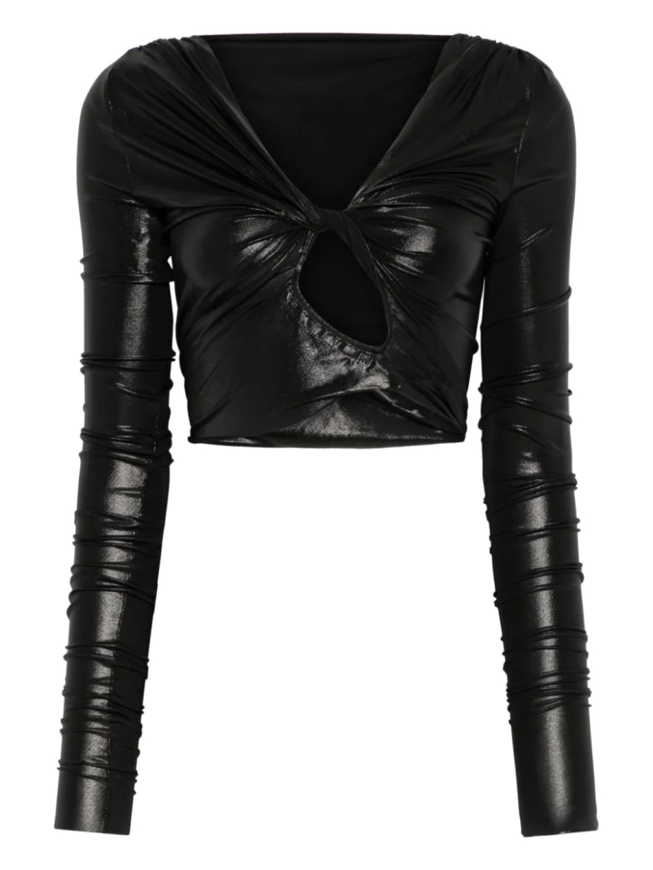 Укороченный топ цвета нефрита Rick Owens Lilies, черный 
Укороченный топ цвета нефрита Rick Owens Lilies, черный