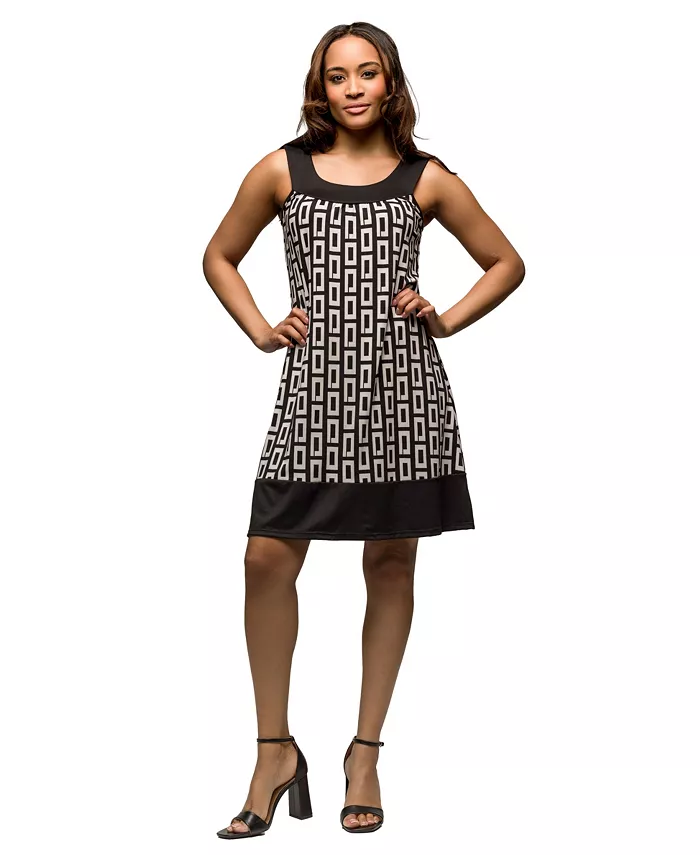 Женское платье без рукавов с круглым вырезом длиной до колена 24seven Comfort Apparel, мультиколор
Женское платье без рукавов с круглым вырезом длиной до колена 24seven Comfort Apparel, мультиколор