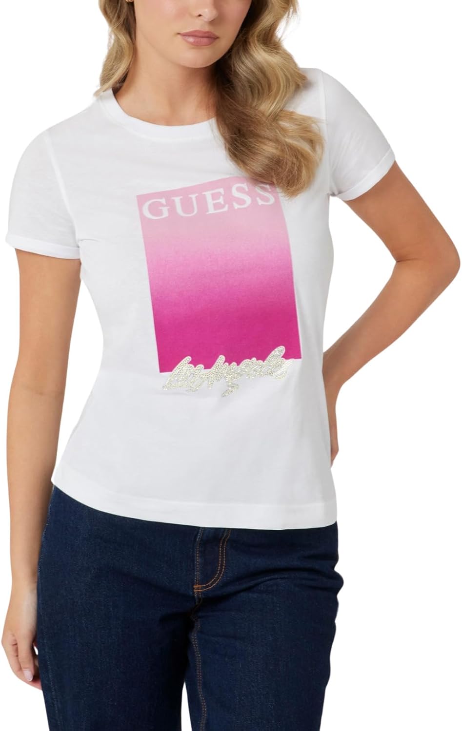 Женская футболка Guess Eco с коротким рукавом и флокированием, Pure White, Белый, Женская футболка Guess Eco с коротким рукавом и флокированием, Pure White
Женская футболка Guess Eco с коротким рукавом и флокированием, Pure White, Белый, Женская футболка Guess Eco с коротким рукавом и флокированием, Pure White