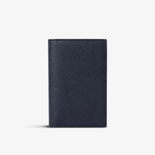 Складной кожаный визитница Panama на шесть карт Smythson, темно-синий
Складной кожаный визитница Panama на шесть карт Smythson, темно-синий