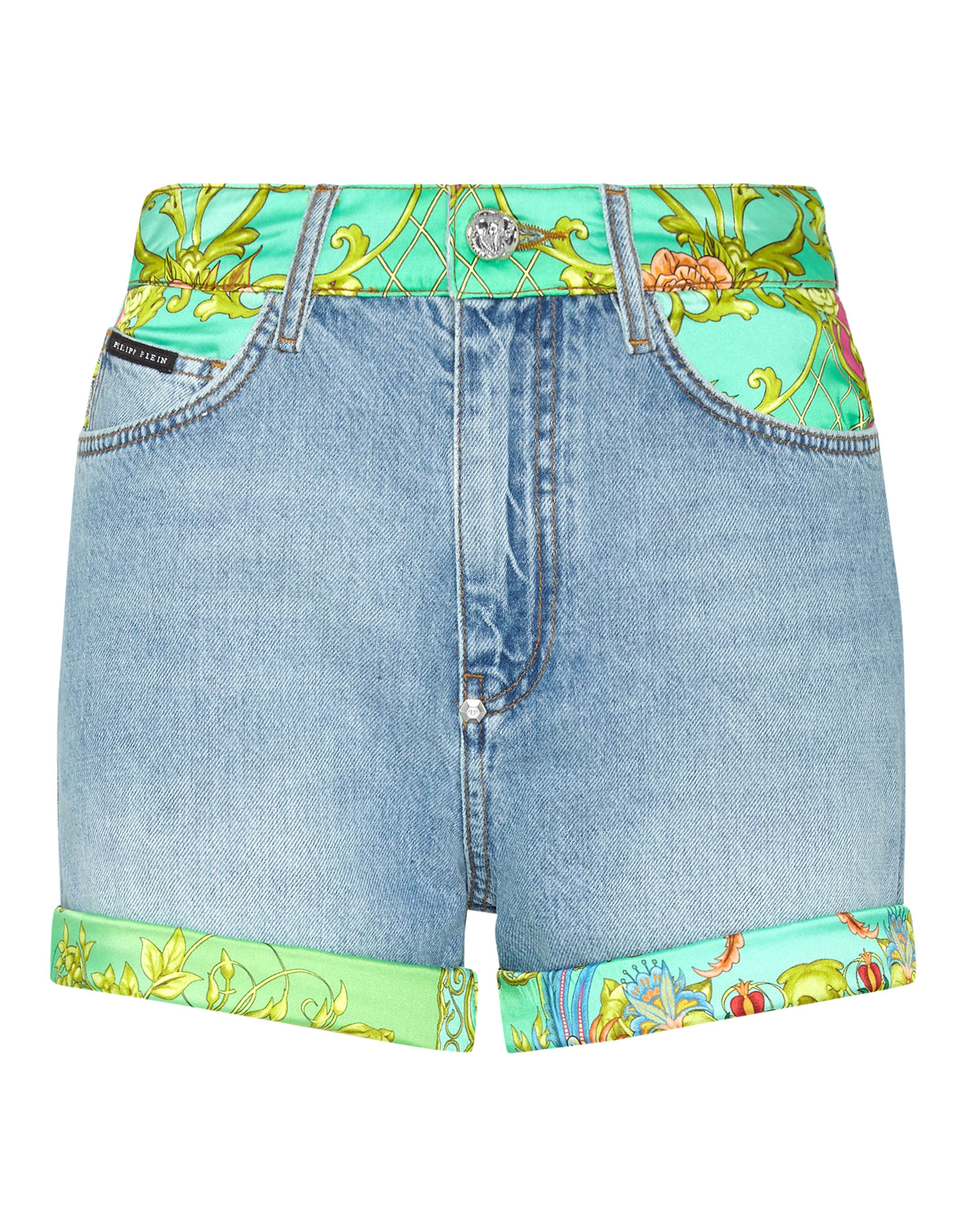 Джинсовые шорты с высокой талией вставка New Baroque PHILIPP PLEIN, цвет grisaille turquoise
Джинсовые шорты с высокой талией вставка New Baroque PHILIPP PLEIN, цвет grisaille turquoise