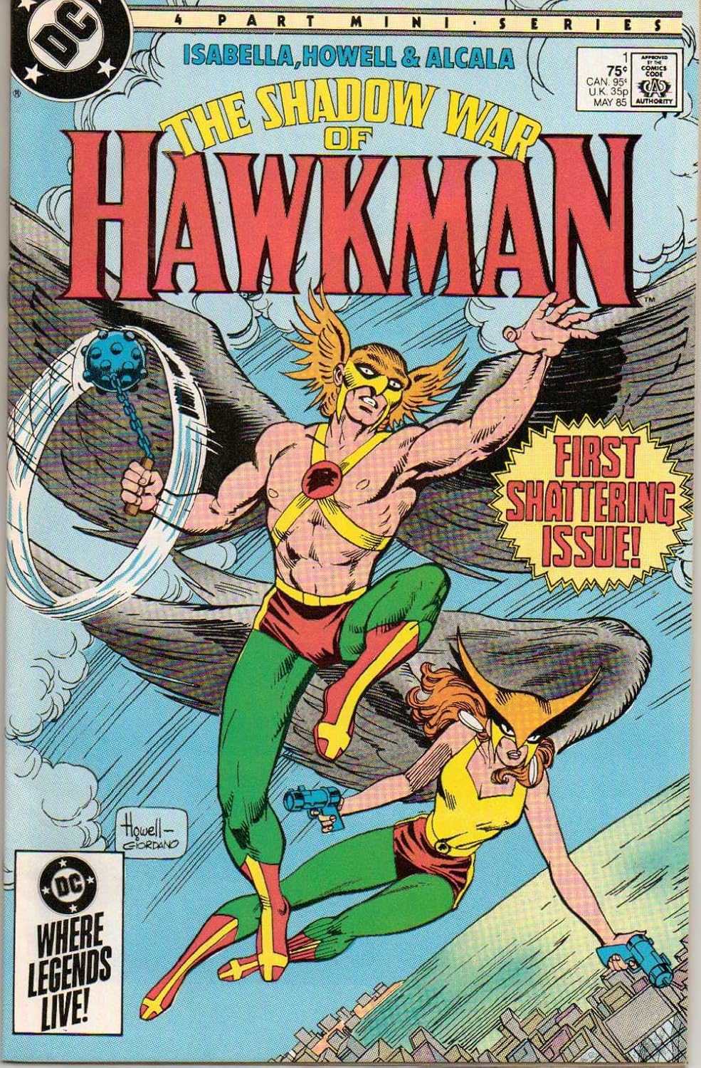 THE SHADOW WAR OF HAWKMAN #1, MAY 1985 (DC Comics, Inc.)
THE SHADOW WAR OF HAWKMAN #1, MAY 1985 (DC Comics, Inc.)
