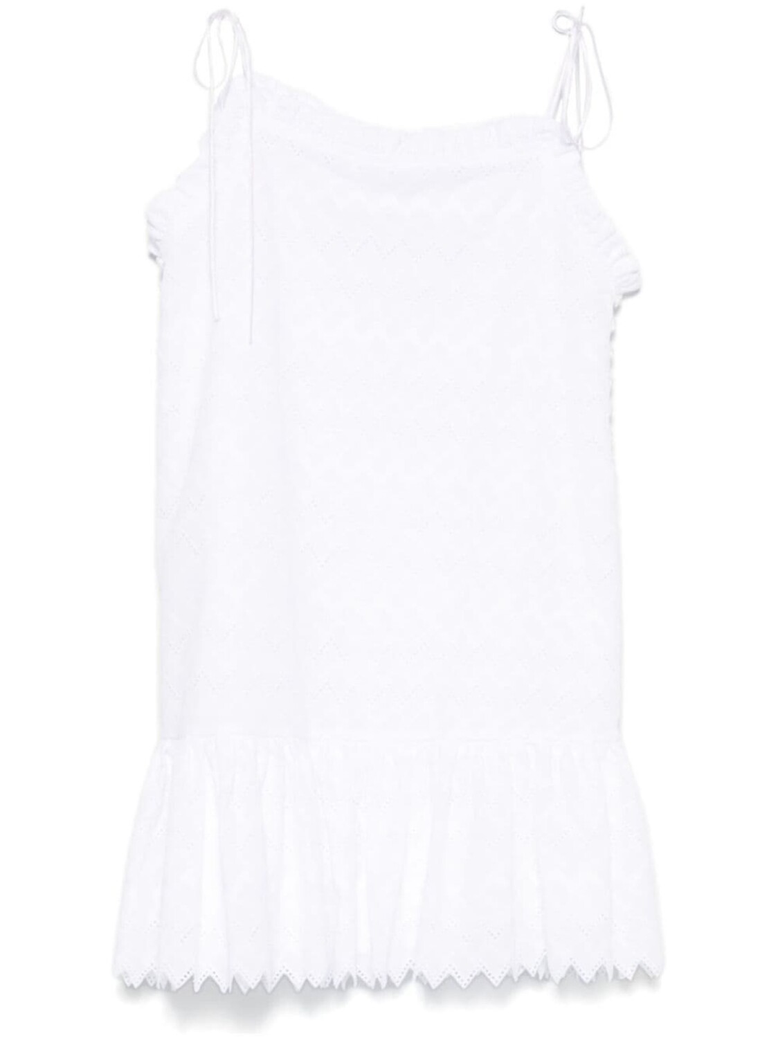 PNK платье мини с узором зигзаг, белый 
PNK платье мини с узором зигзаг, белый