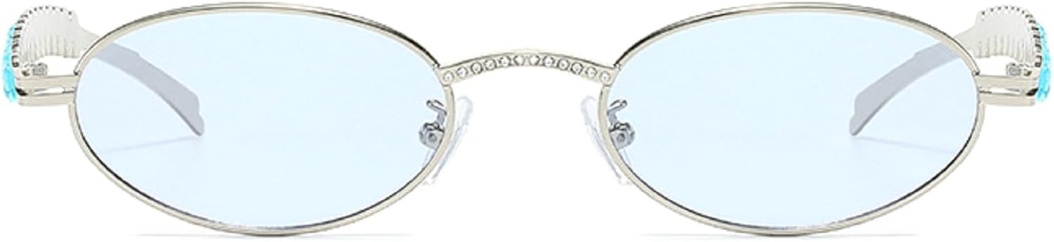 Маленькие овальные солнцезащитные очки со стразами для женщин и мужчин, серебристая металлическая оправа, черные солнцезащитные очки, роскошные солнцезащитные очки с бриллиантом в форме сердца mincl, Blue
Маленькие овальные солнцезащитные очки со стразами для женщин и мужчин, серебристая металлическая оправа, черные солнцезащитные очки, роскошные солнцезащитные очки с бриллиантом в форме сердца mincl, Blue