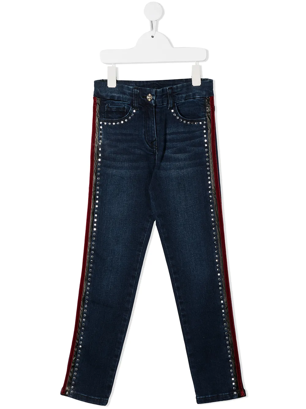 Джинсы скинни со стразами Monnalisa, синий
Джинсы скинни со стразами Monnalisa, синий