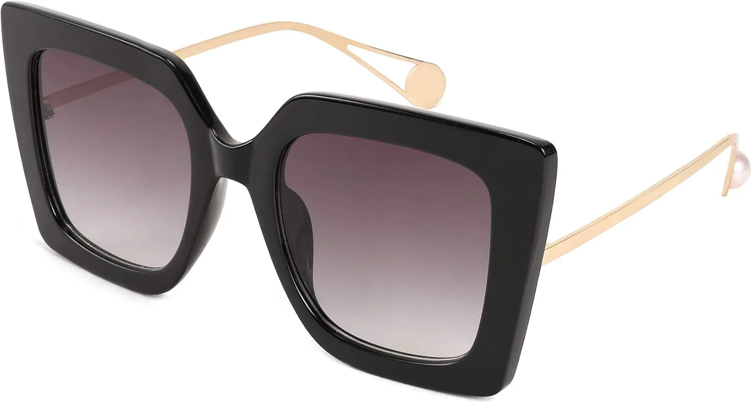 Женские солнцезащитные очки FEISEDY, модные, большие квадратные, с перламутровой вставкой, оправа «кошачий глаз», защита от УФ-излучения UV400, модель B2625, Black
Женские солнцезащитные очки FEISEDY, модные, большие квадратные, с перламутровой вставкой, оправа «кошачий глаз», защита от УФ-излучения UV400, модель B2625, Black