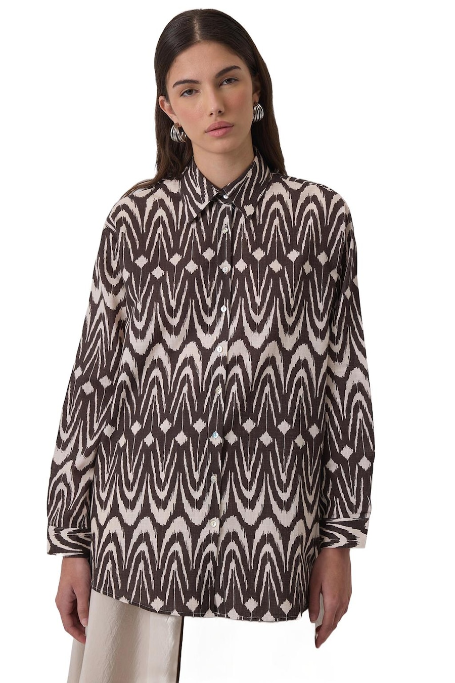 Рубашка Touche Prive, бежевый/темно-коричневый
Рубашка Touche Prive, бежевый/темно-коричневый