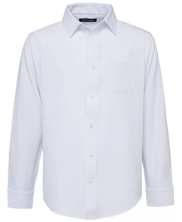 Рубашка из ткани Big Boys Husky с длинными рукавами Nautica, белый
Рубашка из ткани Big Boys Husky с длинными рукавами Nautica, белый