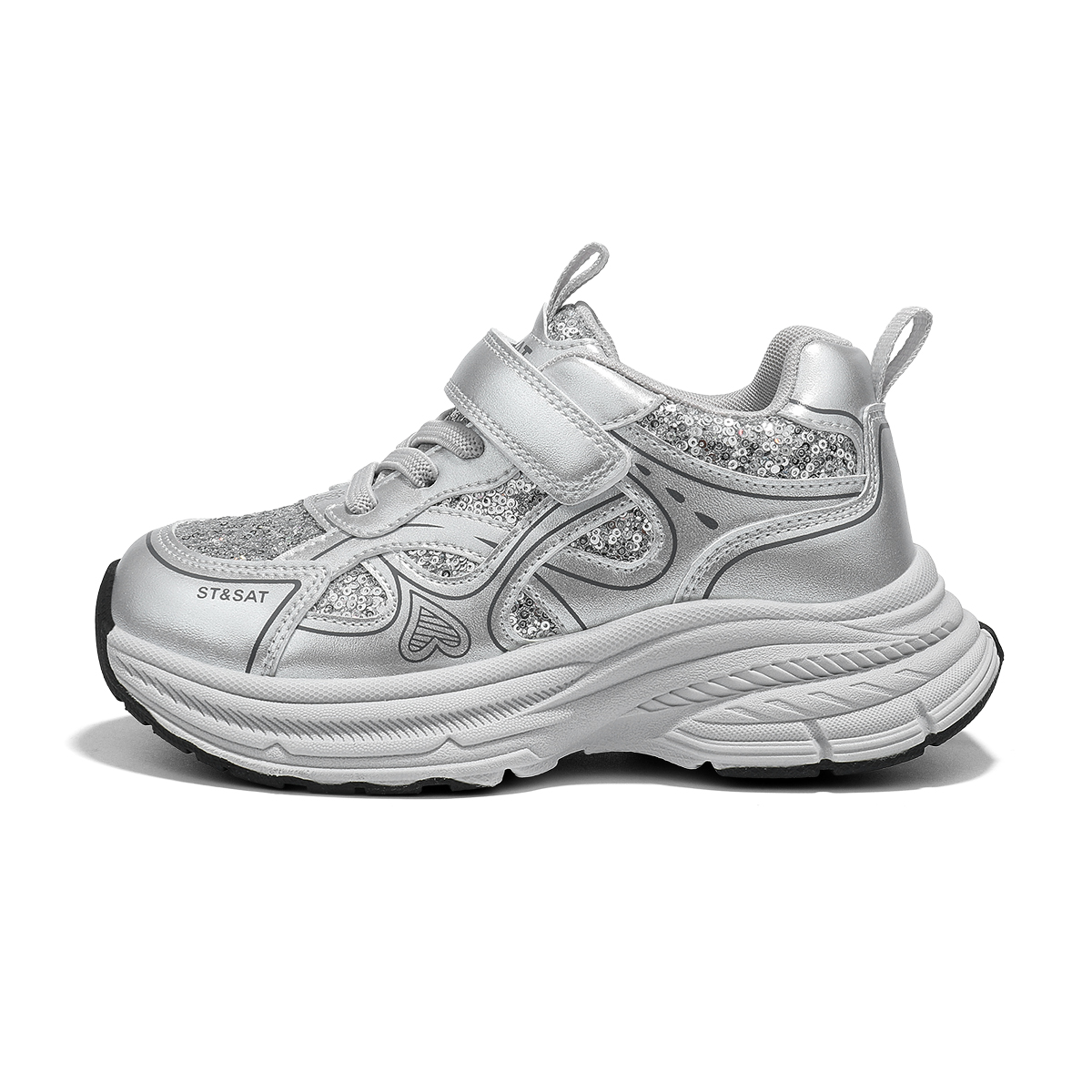 Низкие повседневные кроссовки с амортизацией ударов, износостойкие, с отскоком, водонепроницаемые, детские ST&SAT KIDS, серебряный
Низкие повседневные кроссовки с амортизацией ударов, износостойкие, с отскоком, водонепроницаемые, детские ST&SAT KIDS, серебряный