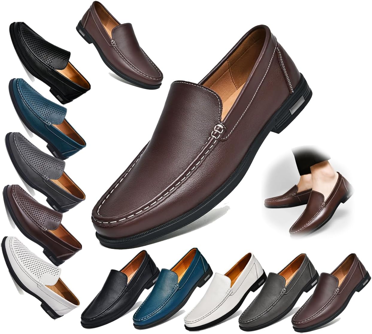 Мужские кожаные лоферы, удобные туфли-слипоны, комфортная повседневная обувь, мужские оксфорды, подходят для работы, бизнеса, офиса и других мероприятий Generic, коричневый
Мужские кожаные лоферы, удобные туфли-слипоны, комфортная повседневная обувь, мужские оксфорды, подходят для работы, бизнеса, офиса и других мероприятий Generic, коричневый