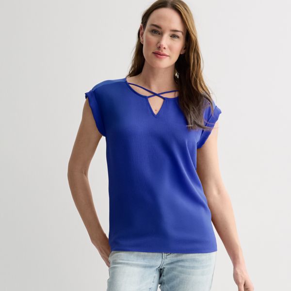 Женский топ с сетчатым вырезом Apt. 9, цвет cobalt blue
Женский топ с сетчатым вырезом Apt. 9, цвет cobalt blue