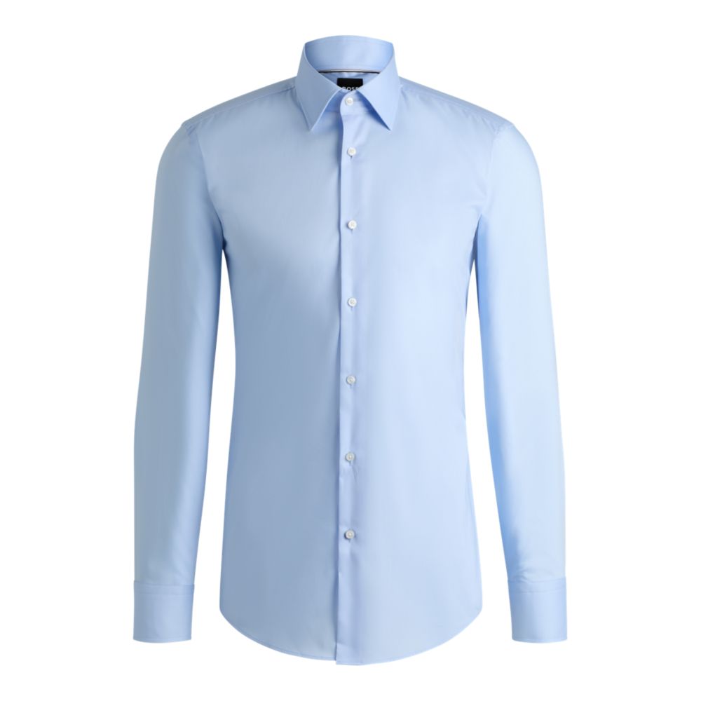 Рубашка облегающего кроя из легкогладящегося хлопкового поплина BOSS, светло-голубой
Рубашка облегающего кроя из легкогладящегося хлопкового поплина BOSS, светло-голубой