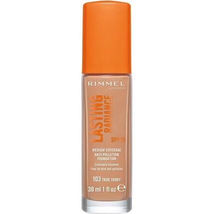 Rimmel Lasting Radiance Тональный крем против загрязнений средней степени покрытия SPF 25 103 True Ivory 30 мл
Rimmel Lasting Radiance Тональный крем против загрязнений средней степени покрытия SPF 25 103 True Ivory 30 мл