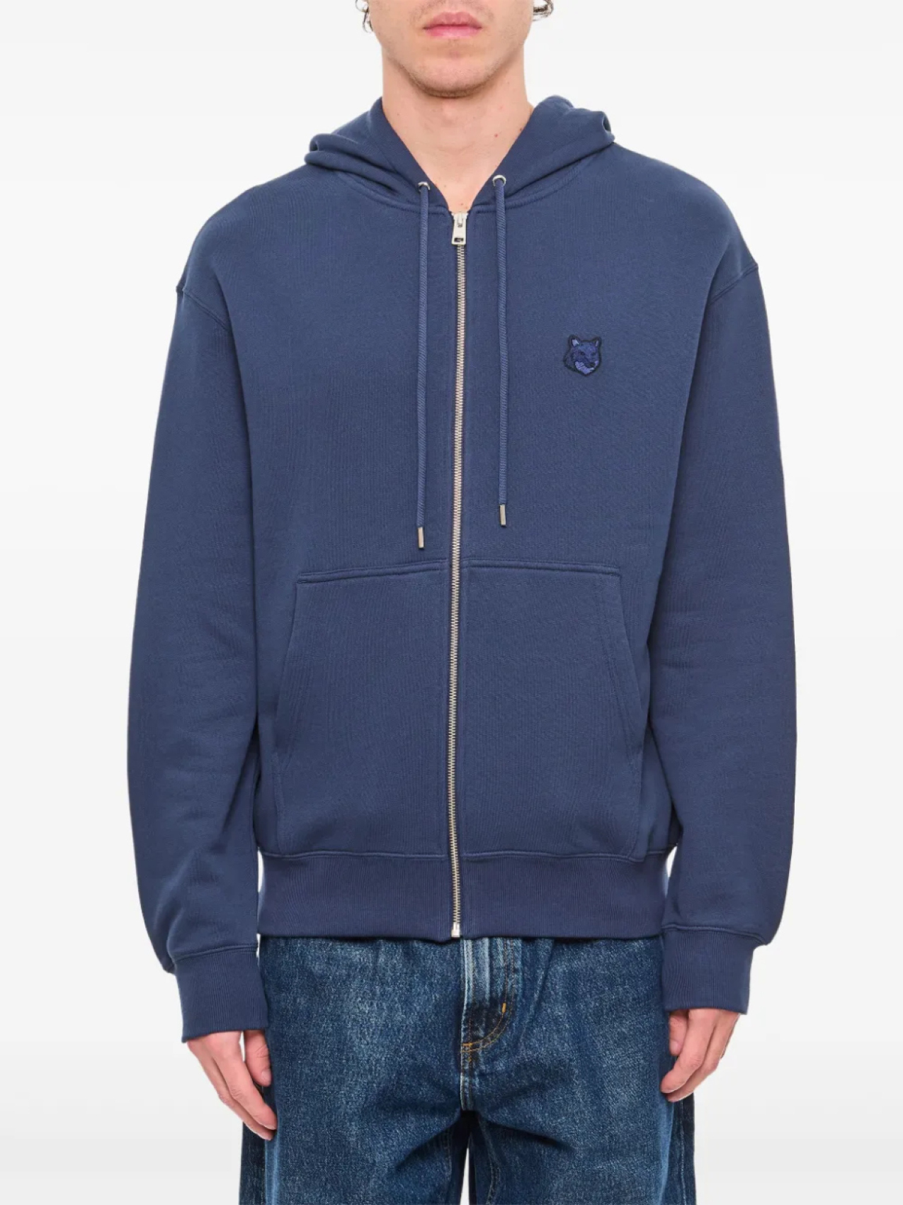 Толстовка с капюшоном на молнии с логотипом Maison Kitsuné, синий
Толстовка с капюшоном на молнии с логотипом Maison Kitsuné, синий