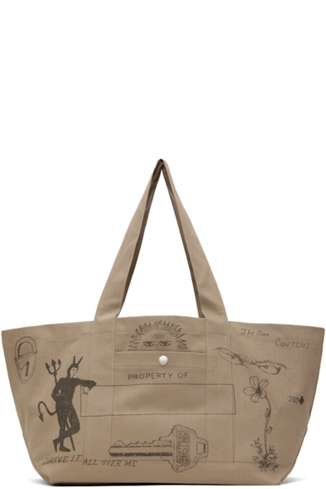 SSENSE Эксклюзивная серо-коричневая сумка-тоут с рисунком от руки Small Talk Studio
SSENSE Эксклюзивная серо-коричневая сумка-тоут с рисунком от руки Small Talk Studio