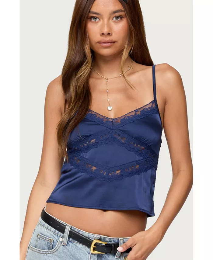 Женская майка Tamar с атласным эффектом Edikted, синий
Женская майка Tamar с атласным эффектом Edikted, синий