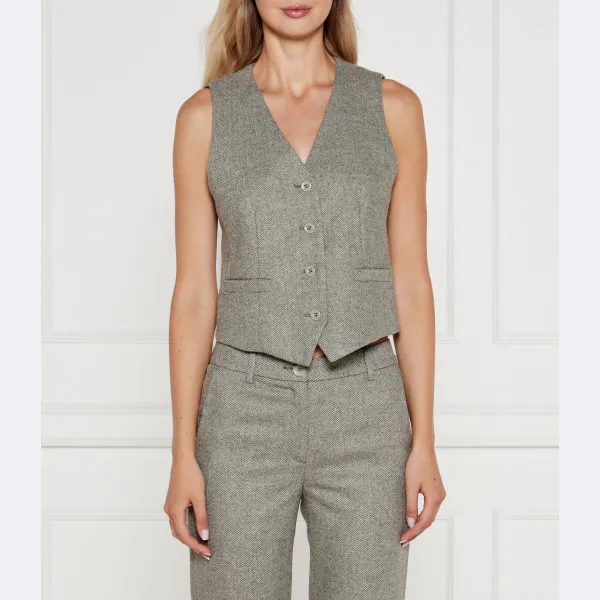 Облегающий жилет с добавлением шерсти Marc Cain, серый
Облегающий жилет с добавлением шерсти Marc Cain, серый