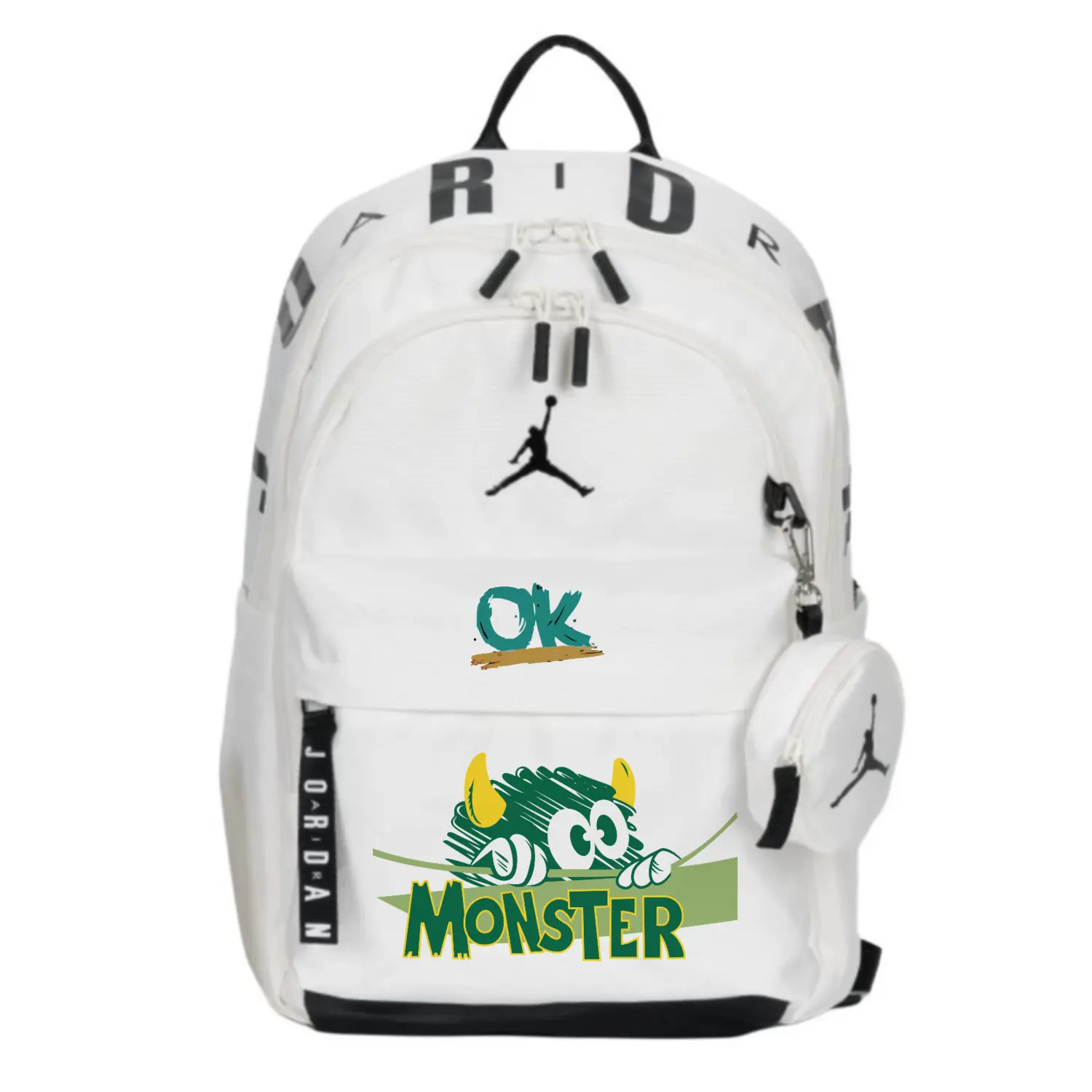 Jordan Полиэстеровый рюкзак обычный унисекс белый, Red Eye
Jordan Полиэстеровый рюкзак обычный унисекс белый, Red Eye