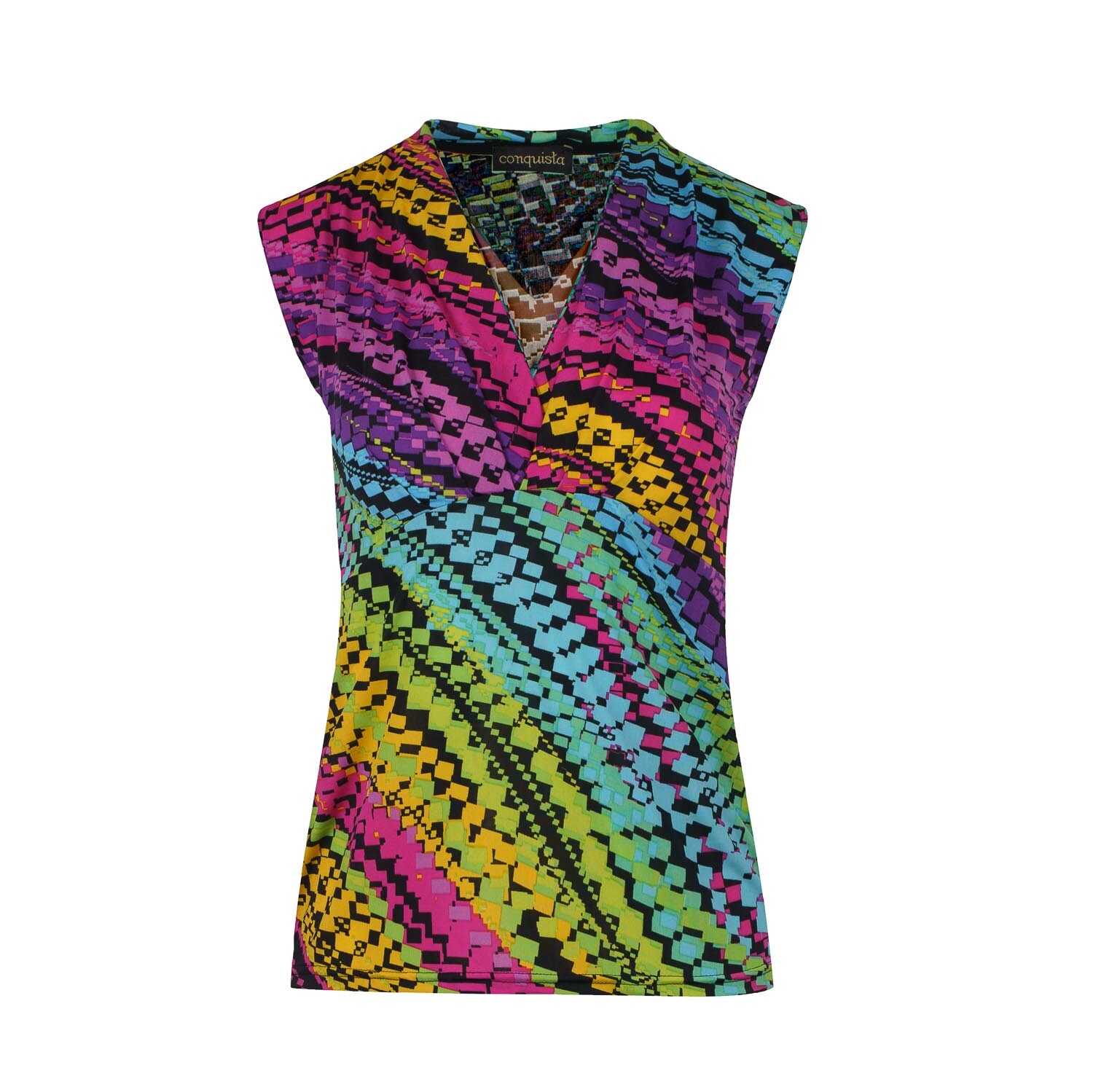 Сиреневый трикотажный топ с v-образным вырезом Conquista, фиолетовый
Сиреневый трикотажный топ с v-образным вырезом Conquista, фиолетовый