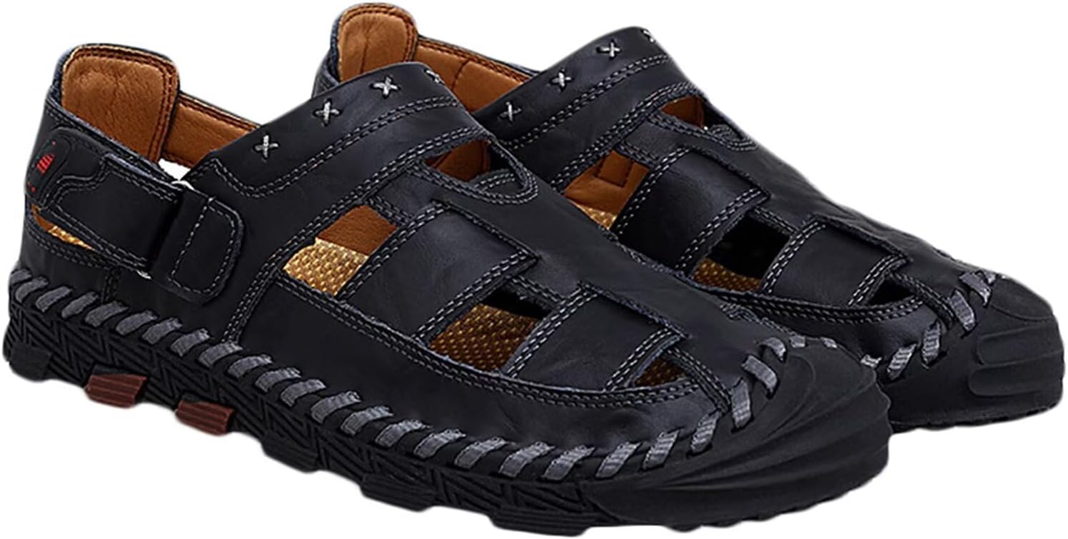 Мужские кожаные сандалии с закрытым носком для прогулок на природе, вождения, водонепроницаемые спортивные сандалии, сандалии рыбака, пляжные водные сандалии Hnvavq, J
Мужские кожаные сандалии с закрытым носком для прогулок на природе, вождения, водонепроницаемые спортивные сандалии, сандалии рыбака, пляжные водные сандалии Hnvavq, J