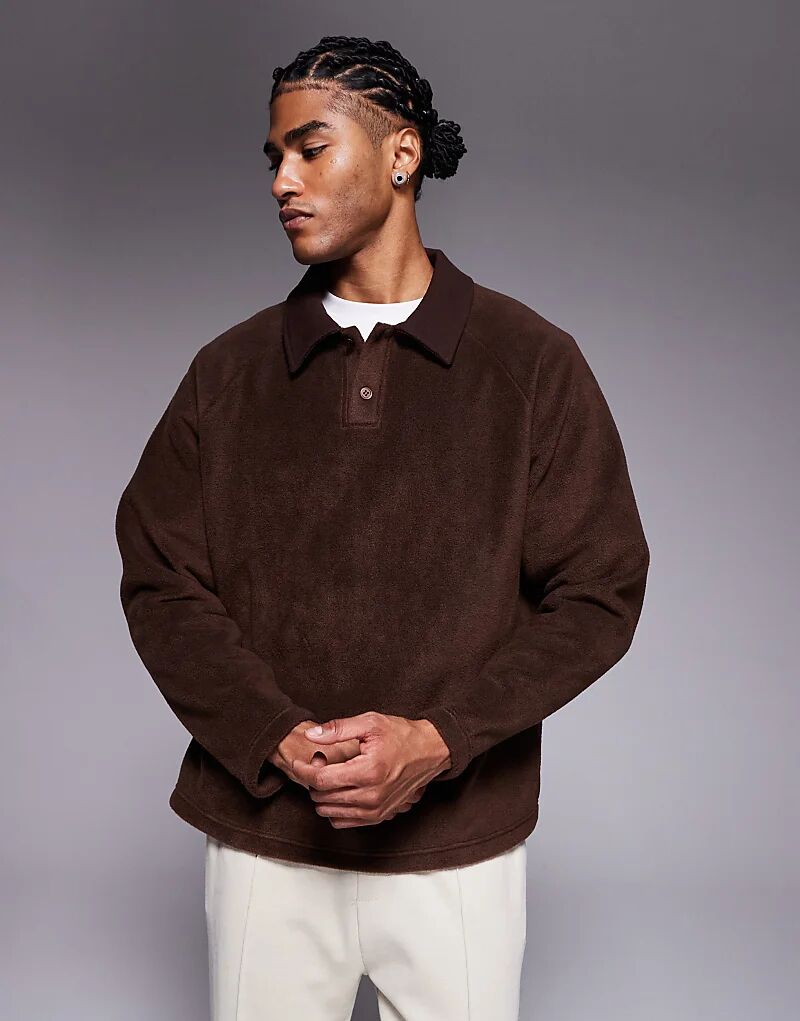 Свободная флисовая толстовка ASOS DESIGN с ребристым воротником коричневого цвета
Свободная флисовая толстовка ASOS DESIGN с ребристым воротником коричневого цвета