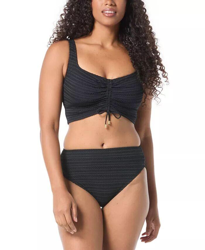 Женский вязаный крючком топ бикини на косточках с оборками и трусики бикини с высокой талией Coco Reef, черный
Женский вязаный крючком топ бикини на косточках с оборками и трусики бикини с высокой талией Coco Reef, черный